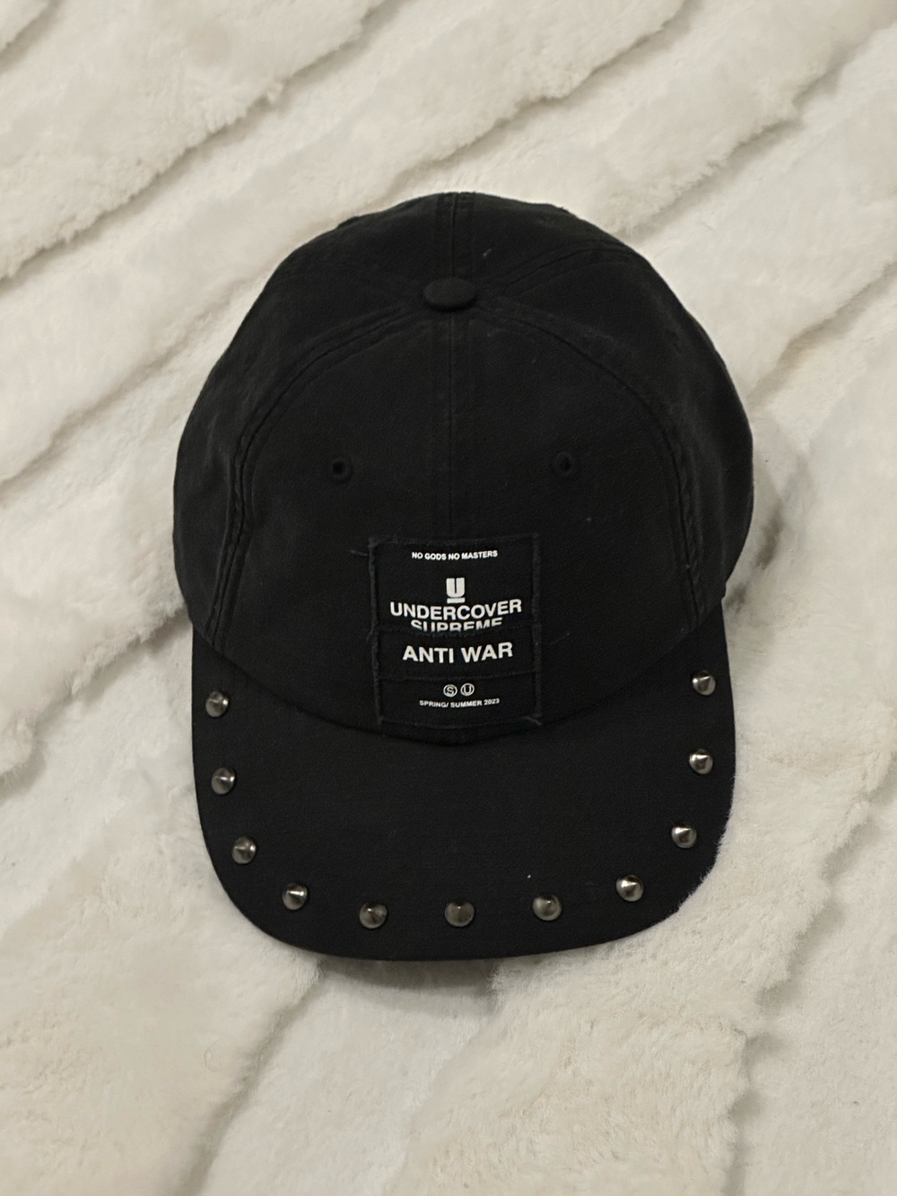 Brand New! Supreme × UNDERCOVER 6 Panel Studded Cap -- Cotton Black Men's